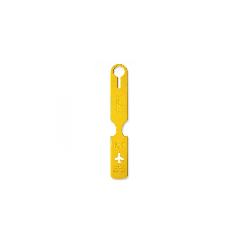 Porte-adresse pour bagage - Jaune