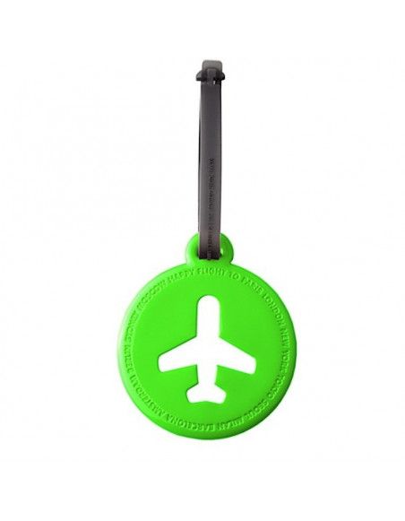 Etiquette de bagage ronde - Vert