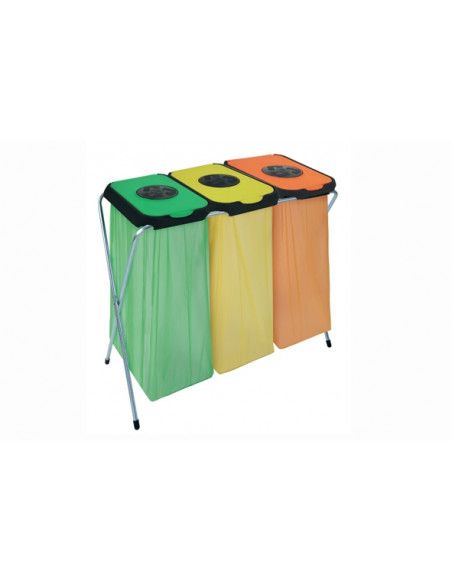 Eko-Thinks 3 supports sac poubelle - 95 x 45 x 90 cm - Multicolore