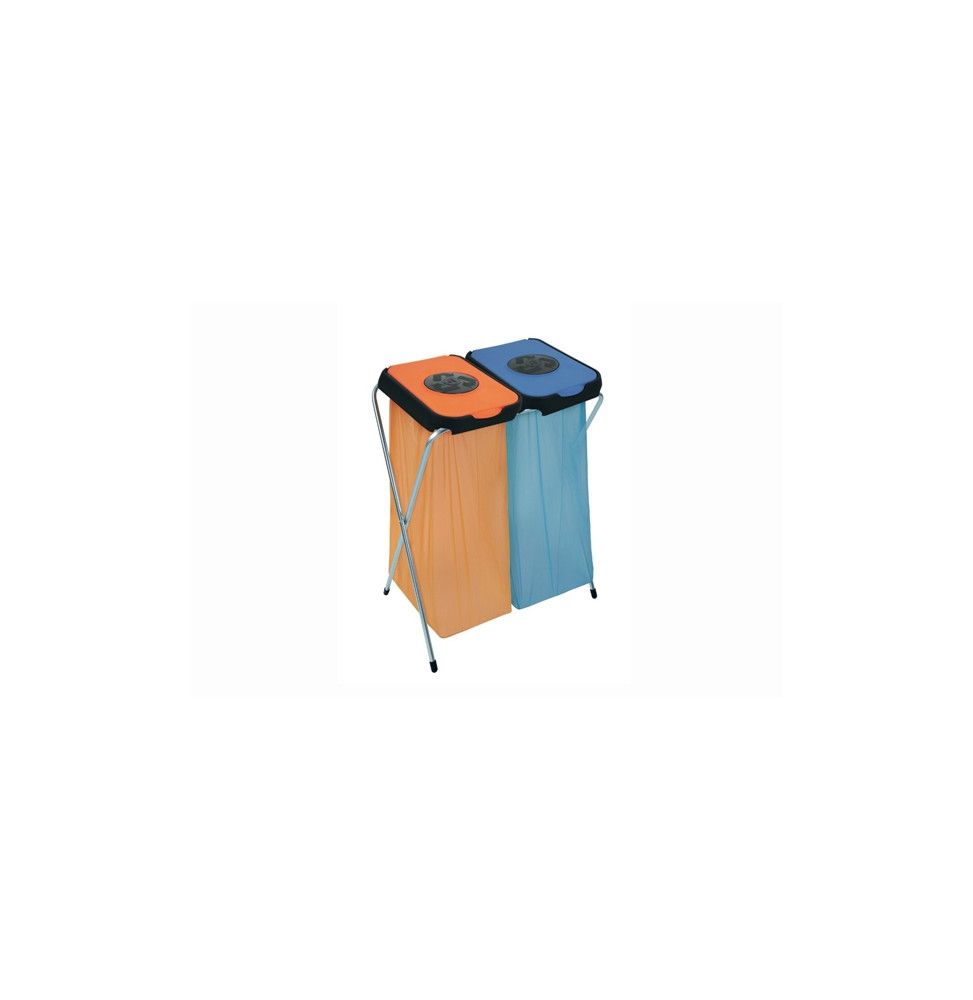 Eko-Thinks 2 supports sac poubelle - 63 x 90 cm - Orange/vert
