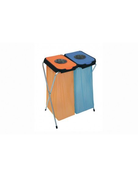 Eko-Thinks 2 supports sac poubelle - 63 x 90 cm - Orange/vert