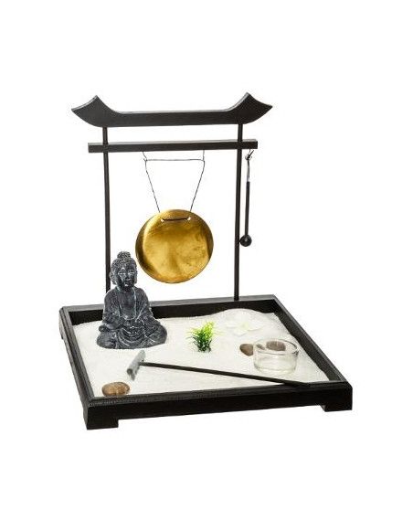 Jardin zen japonais - Objet de décoration avec accessoires et supports  bougies