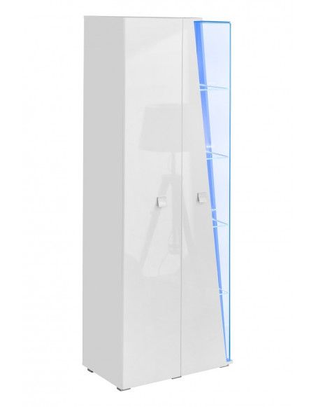 Armoire de rangement - Witrynawysoka Edge - 70 x 40 x 200 cm - Blanc