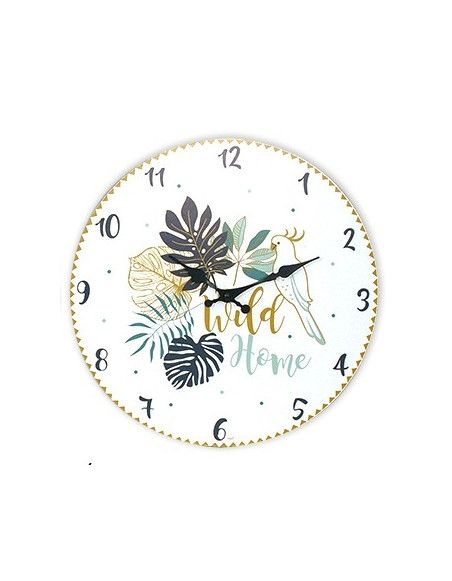 Horloge murale Wild Home - D 30 cm - Blanc