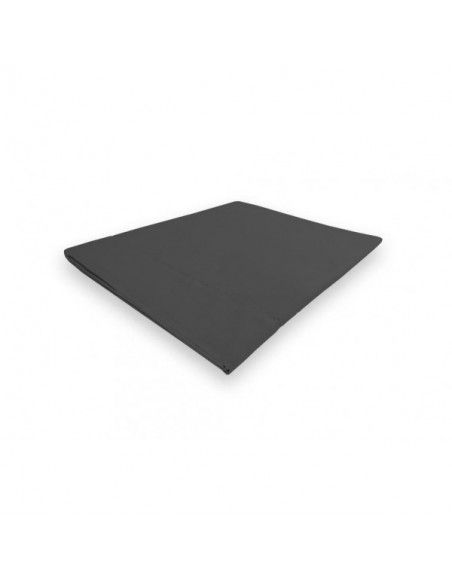 Drap plat en percale de coton - 240 x 300 cm - Noir