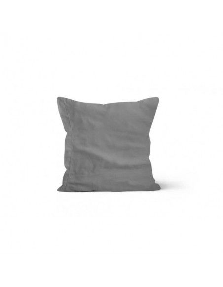 Taie d'oreiller en percale de coton - 65 x 65 cm - Gris