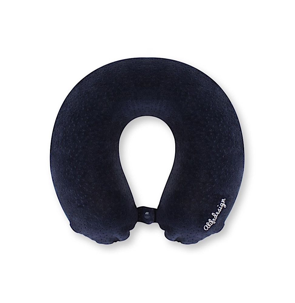 Coussin de voyage à mémoire de forme - Bleu foncé