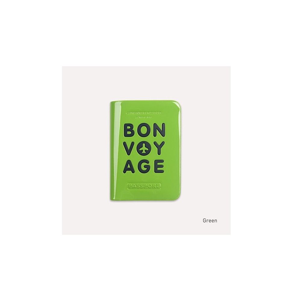 Porte passeport - Bon voyage - Vert