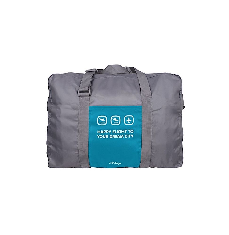 Sac de voyage 43 L - 55 x 40 x 20 cm - Gris et bleu