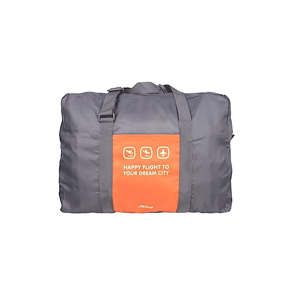 Sac de voyage 43 L - 55 x 40 x 20 cm - Gris et orange