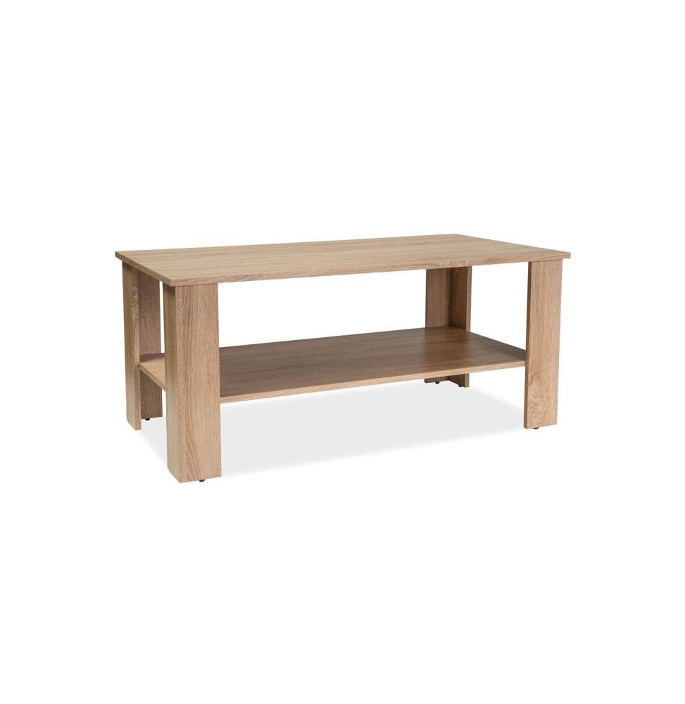 Table basse rectangulaire - 110 x 60 x 50 cm - Marron