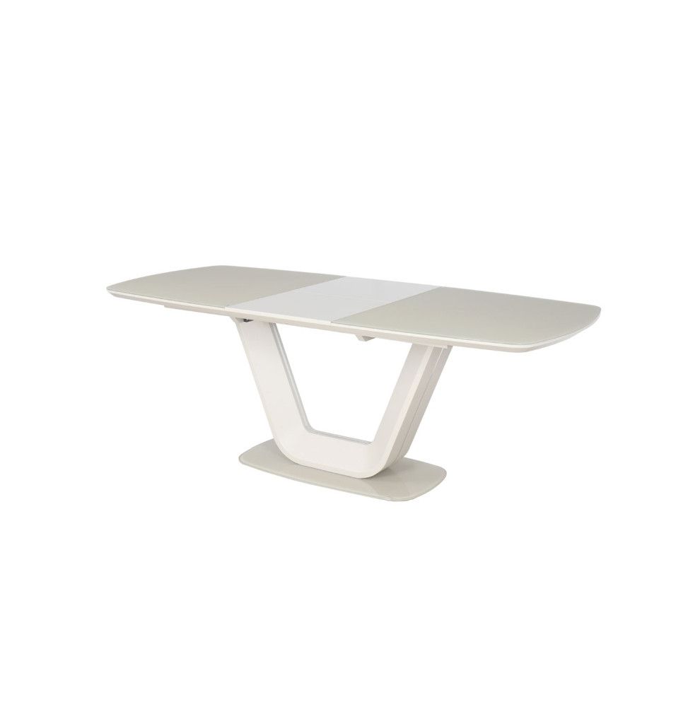 Table extensible 10 personnes - Armani - 160-220 x 90 x 76 cm - Beige