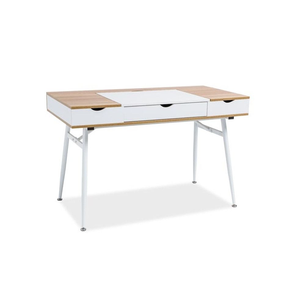 Grand bureau rectangulaire avec rangements - 120 x 60 x 76 cm