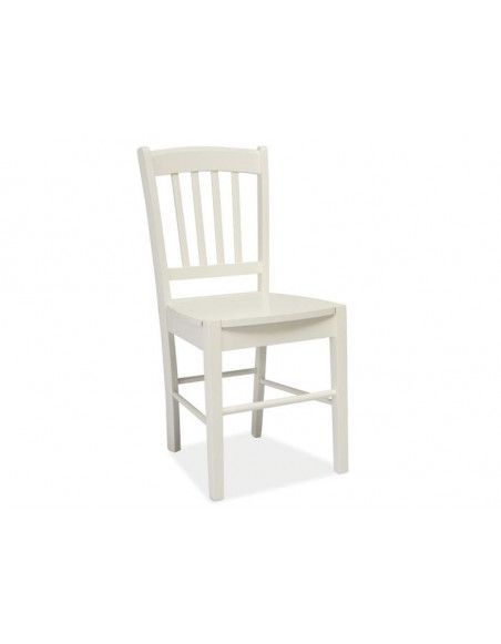 Chaise de salle à manger - 40 x 36 x 85 cm - Bois - Blanc