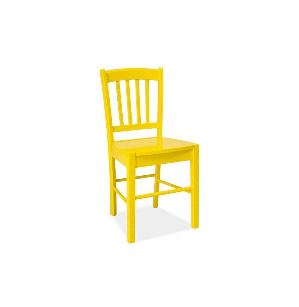 Chaise de salle à manger - 40 x 36 x 85 cm - Bois - Jaune