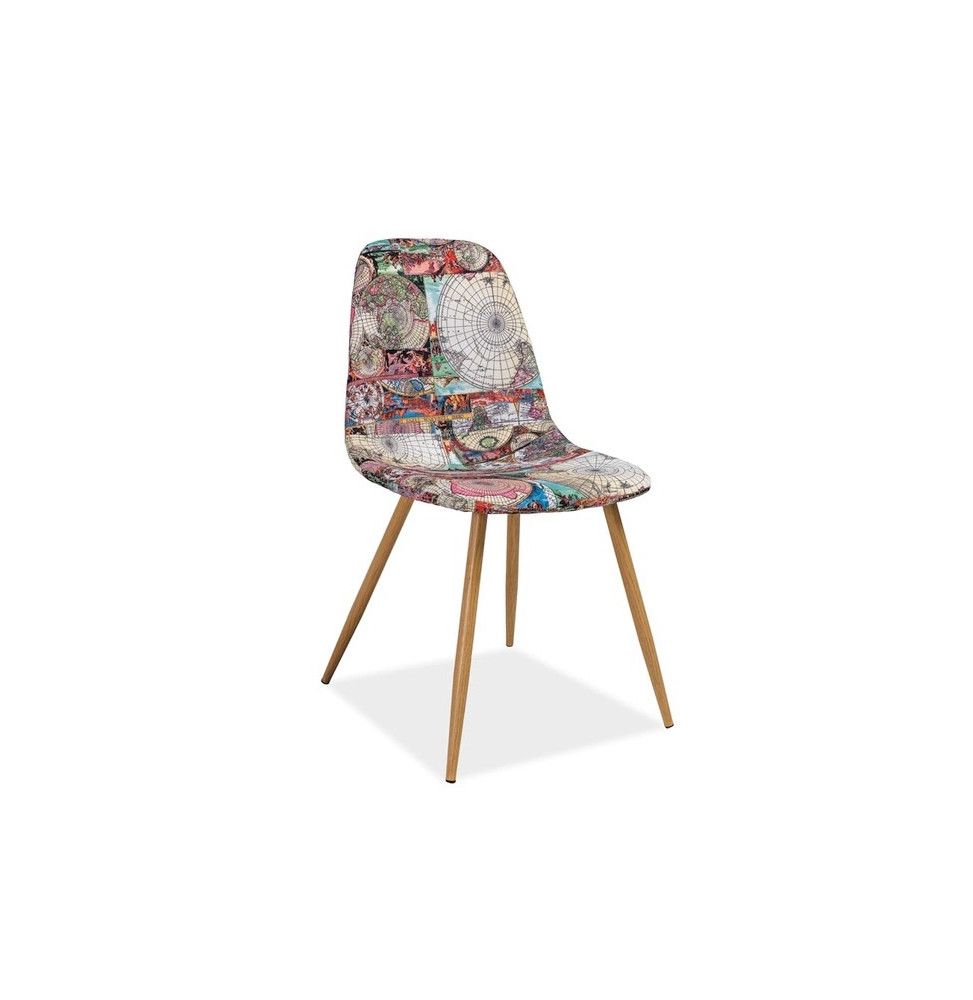 Chaise scandinave - Citi - 44 x 38 x 84 cm - Graphique