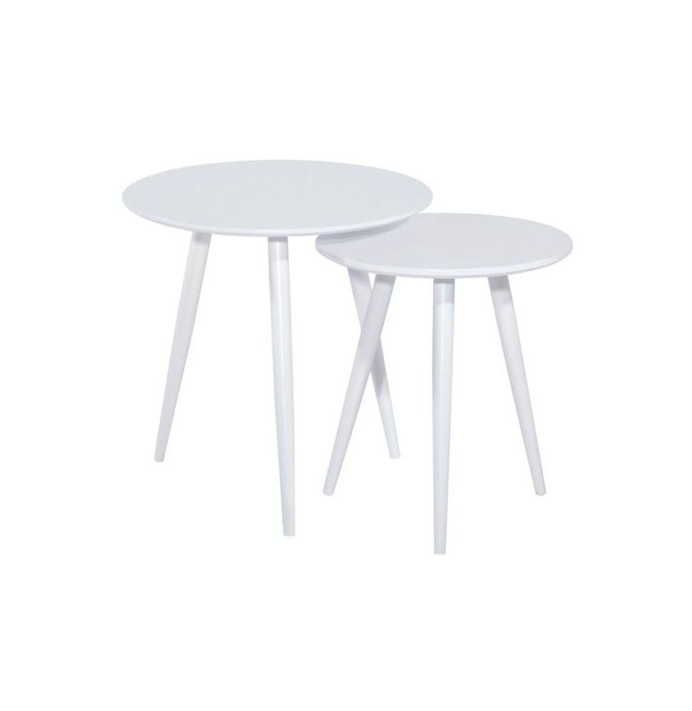 Table gigogne - Cleo - Lot de 2 - Blanc