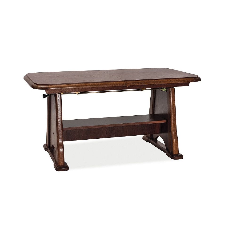 Table extensible 8 personnes - Beata - 130-170 x 67 x 60 cm - Bois - Couleur noyer