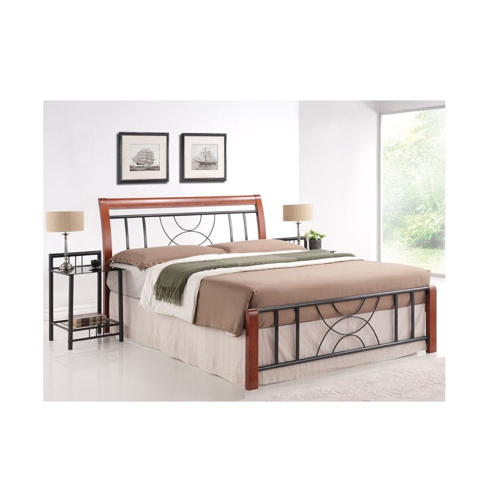 Lit double - Cortina - Pour matelas 160 x 200 cm