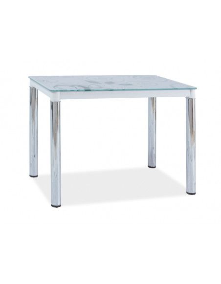 Table 6 personnes - Damar II - 100 x 60 x 75 cm - Blanc