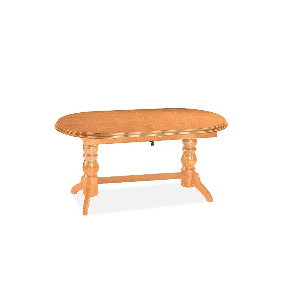 Table extensible 8 personnes - Daniel - 120-160 x 70 x 62 cm - Couleur aulne