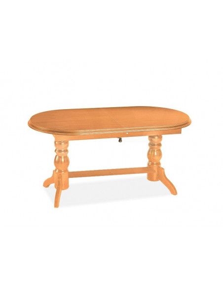 Table extensible 8 personnes - Daniel - 120-160 x 70 x 62 cm - Couleur aulne