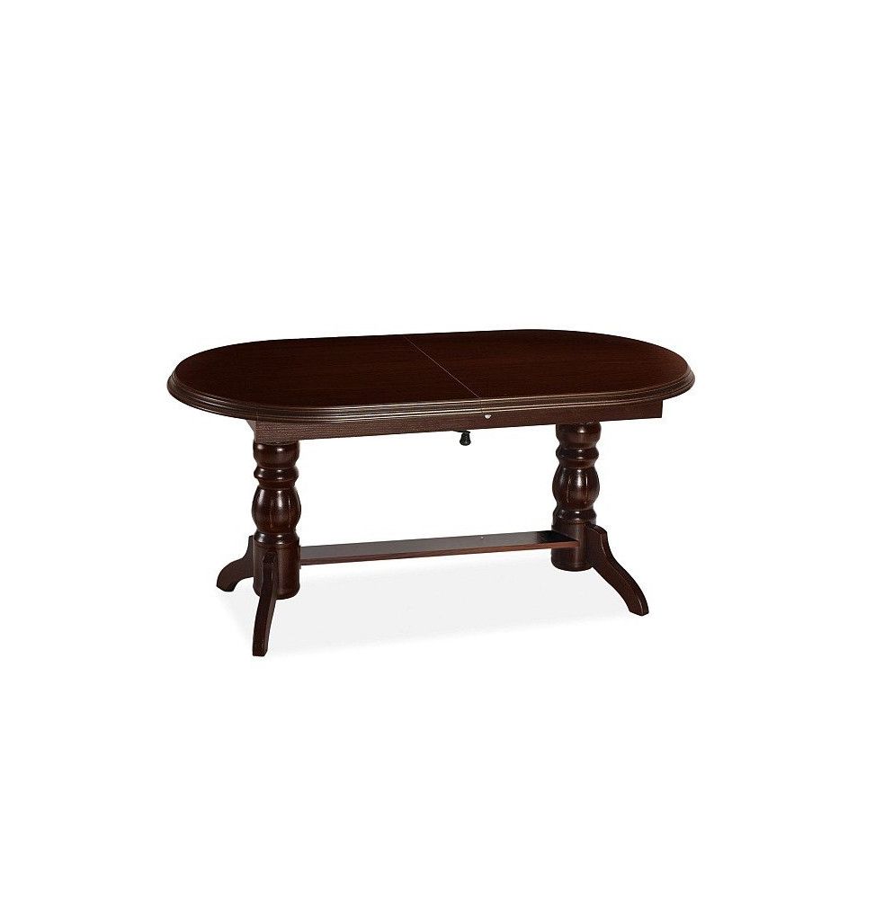 Table extensible 8 personnes - Daniel - 120-160 x 70 x 62 cm - Couleur wengé
