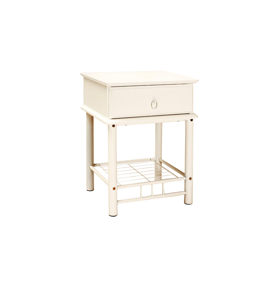 Table de chevet - ET747 - 40 x 45 x 61 cm - Blanc