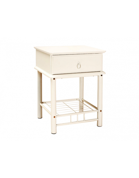 Table de chevet - ET747 - 40 x 45 x 61 cm - Blanc