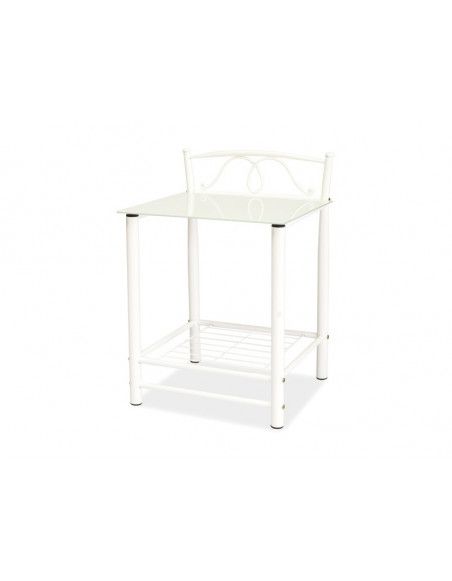 Table de chevet - ET920 - 49 x 46 x 65 cm - Blanc