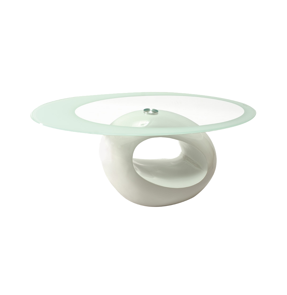 Table basse design - Etna - 110 x 60 x 42 cm - Blanc