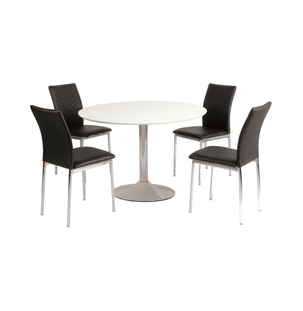 Table ronde - Flavio - D 90 x H 75 cm - Blanc