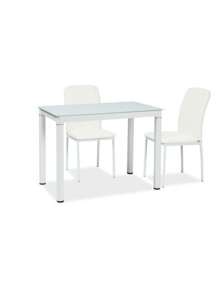 Table 4 personnes - Galant - 100 x 60 x 75 cm - Blanc