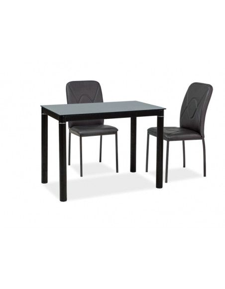 Table 4 personnes - Galant - 100 x 60 x 75 cm - Noir
