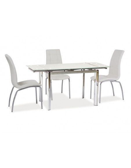 Table extensible 6 personnes - GD019 - 100-150 x 70 x 76 cm - Blanc