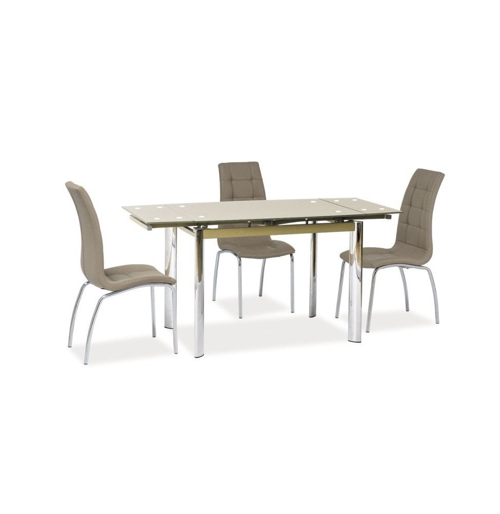 Table extensible 6 personnes - GD019 - 100-150 x 70 x 76 cm - Taupe