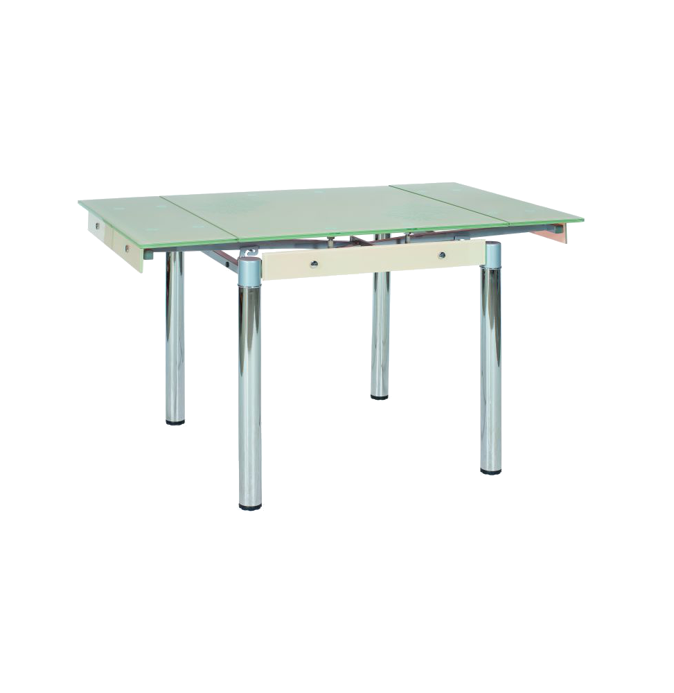 Table extensible 6 personnes - GD082 - 80-131 x 80 x 75 cm - Beige