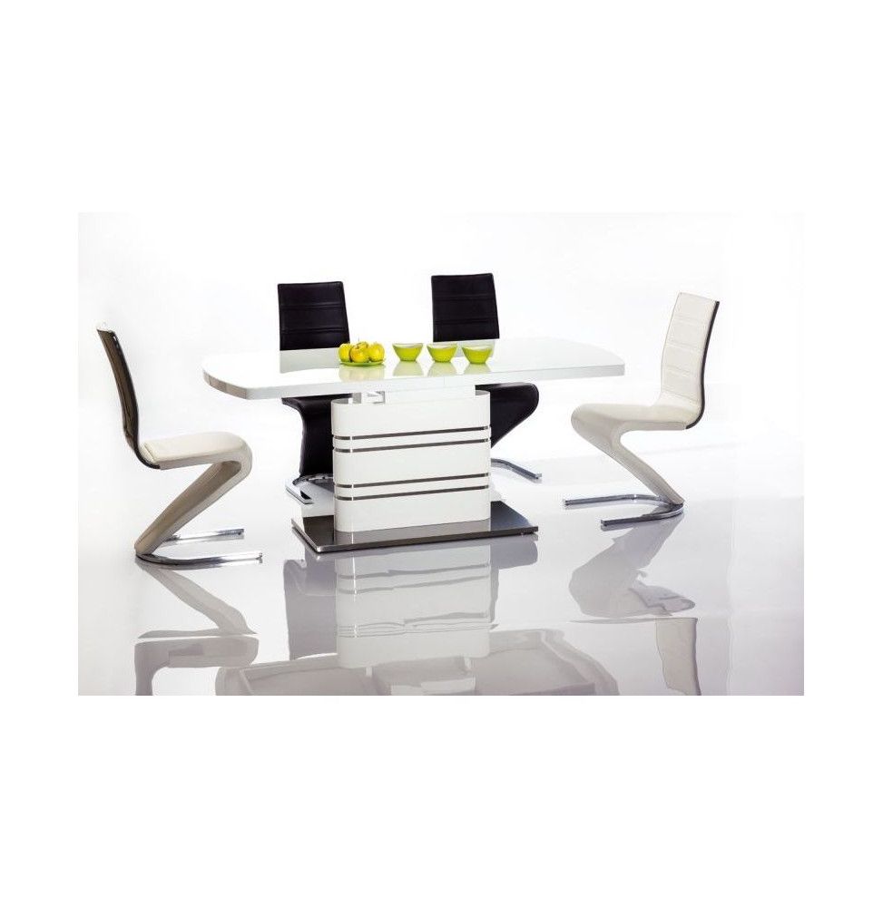 Table extensible 10 personnes - 140-200 x 85 x 76 cm - Blanc