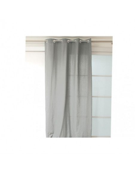 Rideau en coton Panama - 135 x 250 cm - Gris clair
