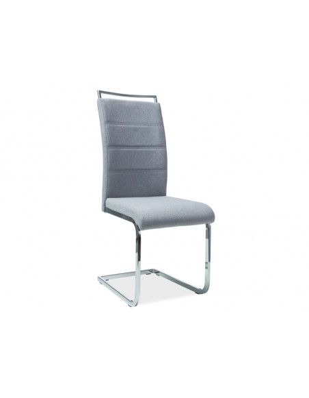 Chaise en tissu - H441 - 42 x 41 x 102 cm - Gris