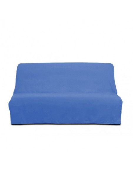 Housse de clic-clac Panama en coton - 185-200 x 120-140 cm - Bleu