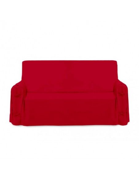 Housse de canapé Panama en coton - 90 x 205 x 60 cm - Rouge