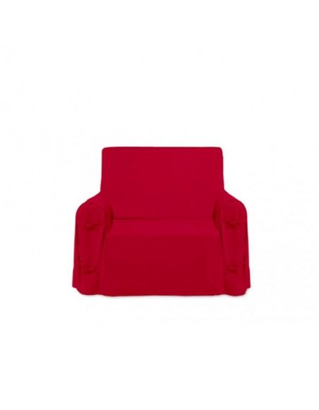 Housse de fauteuil Panama en coton - 90 x 90 x 60 cm - Rouge