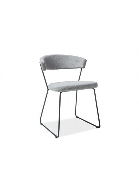 Chaise graphique - Helix - 53 x 46 x 77 cm - Gris