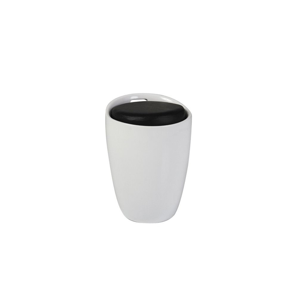 Pouf - Jim - 36 x 32 x 51 cm - Blanc