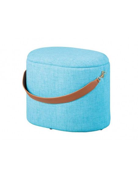 Tabouret Dilia avec espace de rangement - l 42 x P 30 x H 36 cm - Bleu