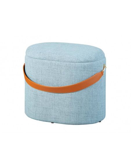 Tabouret Dilia avec espace de rangement - l 42 x P 30 x H 36 cm - Gris