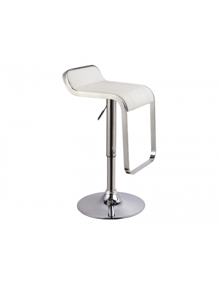Chaise de bar réglable - C621 - 42 x 35 x 68-90 cm - Blanc