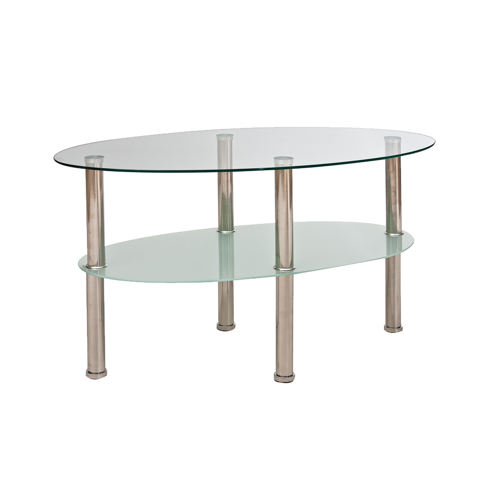 Table basse en verre - Leo A - 90 x 50 x 50 cm