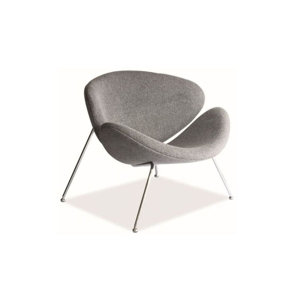 Fauteuil tendance - Major - 84 x 49 x 72 cm - Gris